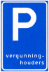 Parkeergelegenheid alleen bestemd voor vergunninghouders